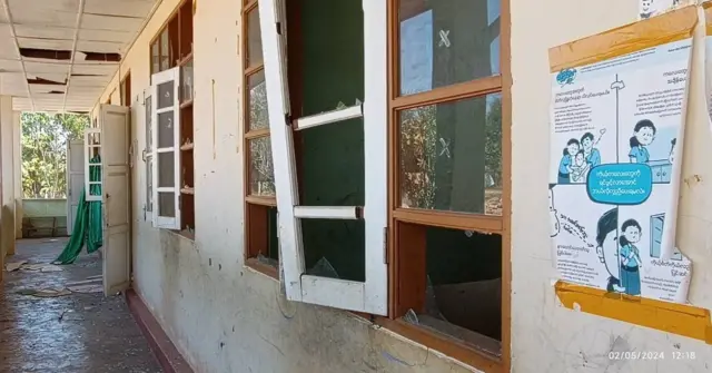 ကယားပြည်နယ် ဒီးမော့ဆိုမှာ လေကြောင်းဗုံးကြဲခံရတဲ့ စာသင်ကျောင်း