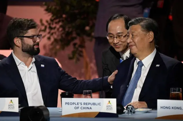 Gabriel Boric y Xi Jinping.