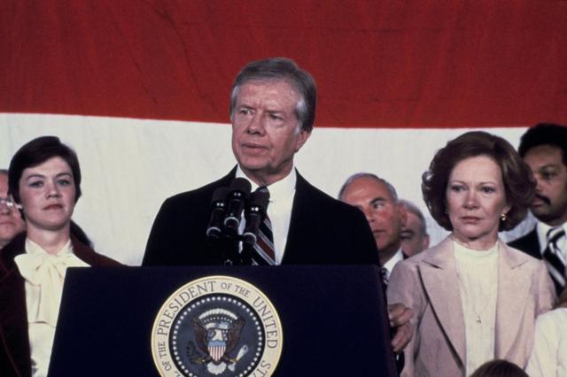 Jimmy Carter, en una intervención como presidente de Estados Unidos. 