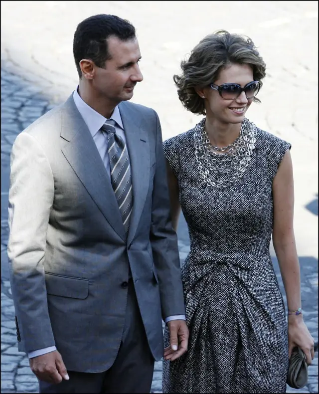 بشار اسد و همسرش