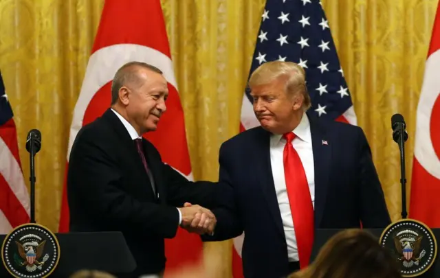 Erdoğan Beyaz Saray'da, 2019.