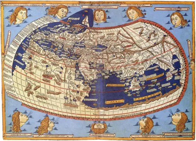 Mapa de 1467 con la visión de Ptolomeo.