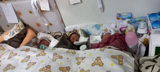 Новонароджені доньки Ганни у бомбосховищі