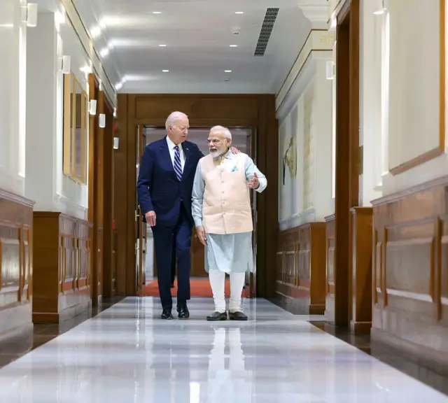 जो बाइडन और नरेंद्र मोदी 