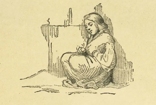 "La cerillera". Ilustración de la edición danesa original de Wilhelm Pedersen.