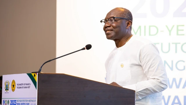 ex-finance minister speaks at an event