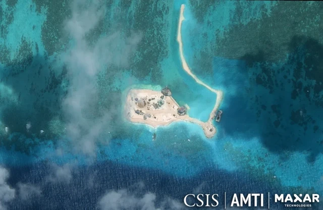 Hình ảnh vệ tinh của Bãi Tốc Tan (Alison Reef), chụp ngày 2/6/2025
