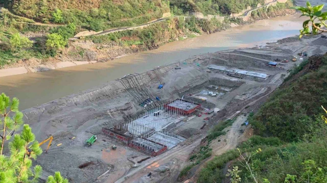 सुनकोशी मरिन डाइभर्शन आयोजनाको निर्माणस्थल