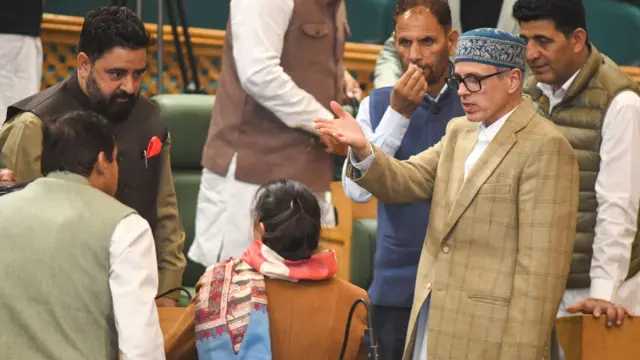 जम्मू कश्मीर के मुख्यमंत्री उमर अब्दुल्लाह.