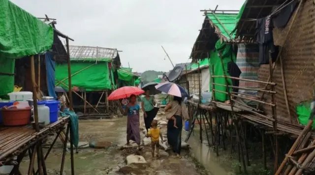 ရခိုင်ပြည်နယ်က စစ်ရှောင်စခန်းတစ်ခု
