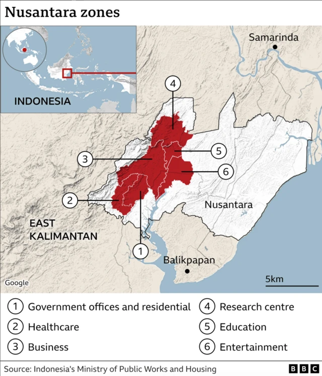 காடுகளுக்கு நடுவே உருவாகி வரும் இந்தோனீசிய  தலைநகர் : அச்சத்தில் பழங்குடி மக்கள்