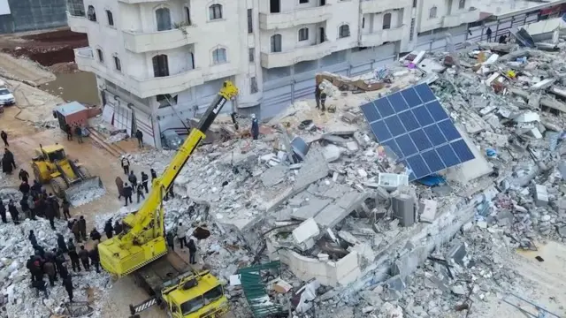  Kiwango cha uharibifu huo kinaonekana kutoka angani kaskazini mwa Syria inayodhibitiwa na waasi