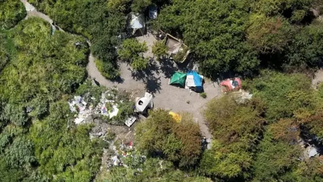 مخفیگاه جنگلی این باند در میان درختان، بیرون از بندر فرانسوی دانکرک قرار دارد