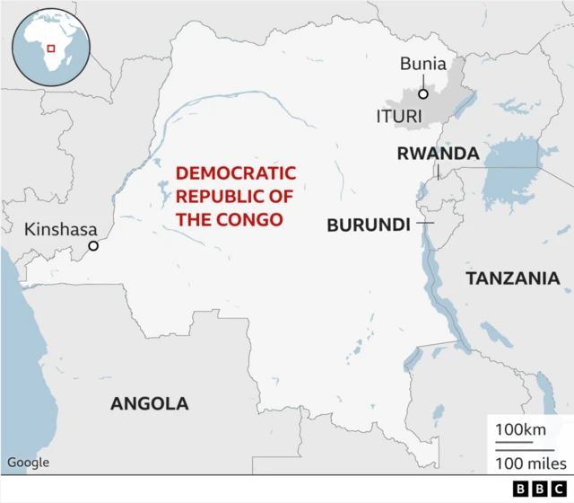 DR Congo map 