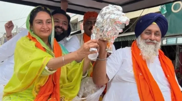 ਸੁਖਬੀਰ ਸਿੰਘ ਬਾਦਲ ਅਤੇ ਹਰਸਿਮਰਤ ਕੌਰ ਬਾਦਲ