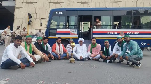 गाजीपुर बॉर्डर पर किसानों का प्रदर्शन