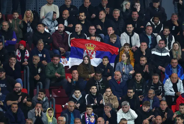 Navijači Srbije u Leskovcu