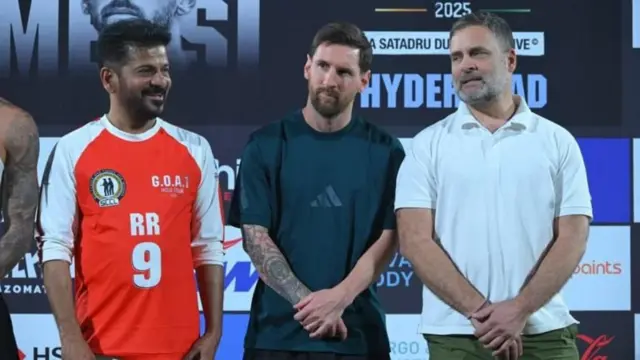 మెస్సీతో రేవంత్ రెడ్డి, రాహుల్