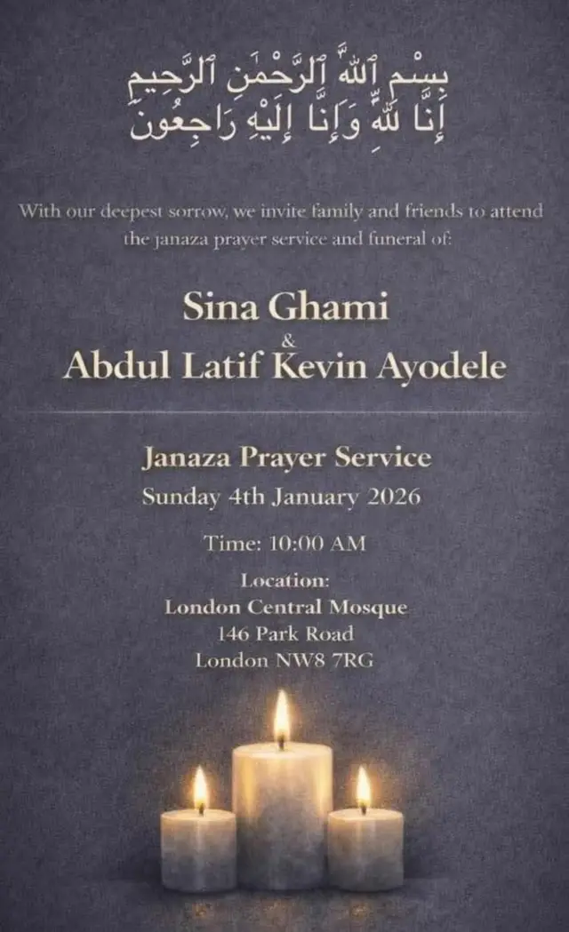 Àtẹ̀jáde tí wọ́n fi kéde ètò ìsìnkú Latif àti Ghami