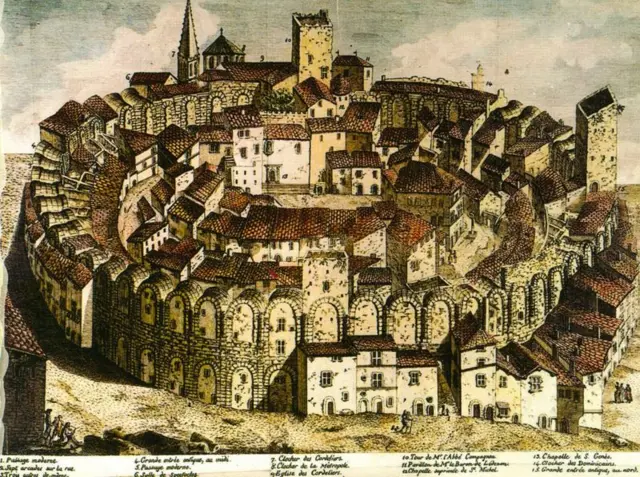  A Arenavulcan slotArles, antes da demolição das casas,vulcan slotilustraçãovulcan slotJ. B. Guibert (século 18).