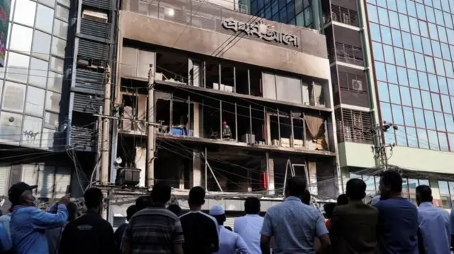 The office building Prothom Alo newspaper this morning