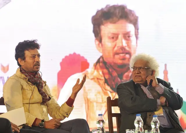 અભિનેતા ઇરફાન ખાન અને લૉર્ડ મેઘનાદ દેસાઈ, બીબીસી, ગુજરાતી