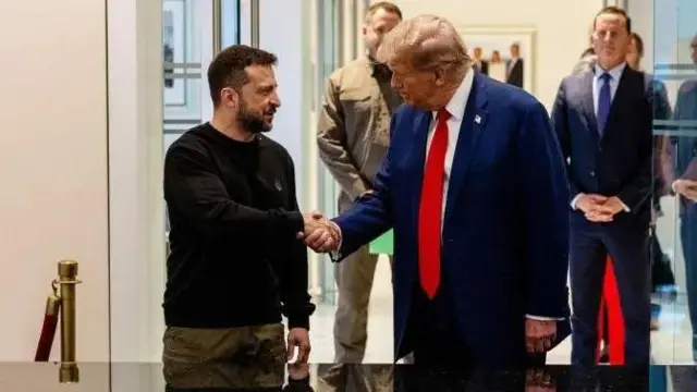 Дональд Трамп і Володимир Зеленський під час зустрічі у вересні 2024 року