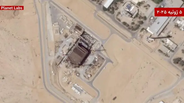 سازه جدیدی که در ضلعی جنوبی تاسیسات هسته‌ای دیمونا در حال تکمیل است 