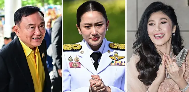 Từ trái qua: Thaksin, Paetongtarn, Yingluck - bà người trong dòng họ Shinawatra làm thủ tướng