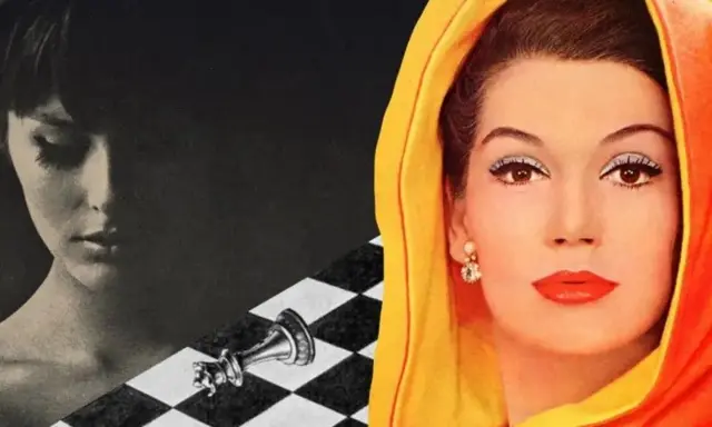 Imagem de duas mulheres. Uma em preto e branco e outra colorida