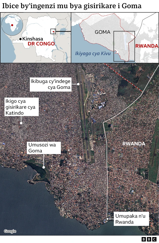 Amakuru aremeza ko M23 igenzura umujyi wa Goma n'ibice by'ingenzi mu bya gisirikare by'uyu mujyi