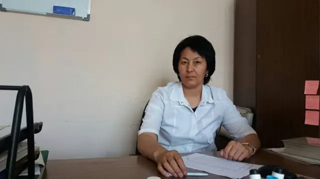 Онкогемотология бөлүмүндө бөлүм башчы, Шербет Жусупова.