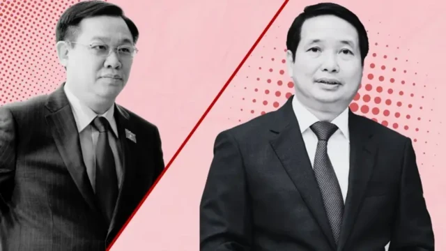 Ảnh thiết kế: Ông Vương Đình Huệ (trái) và ông Phạm Thái Hà (phải)