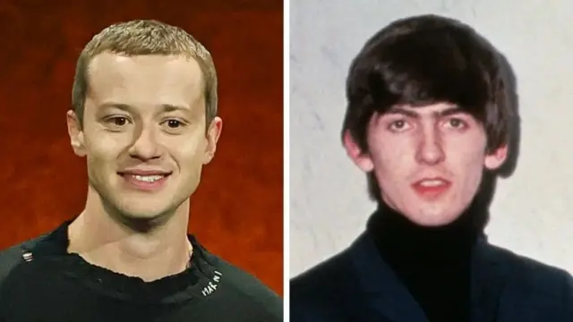 Коллаж: Джосеф Куинн и Джорджа Харрисон