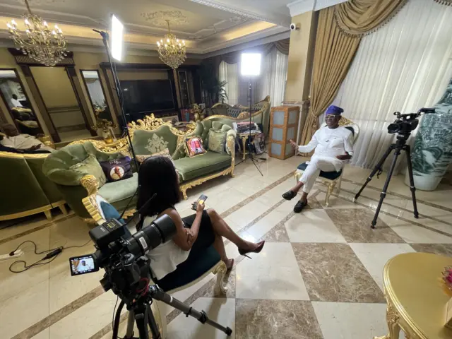 Govnor Wike for di interview wit BBC Pidgin tori pesin Helen Oyibo