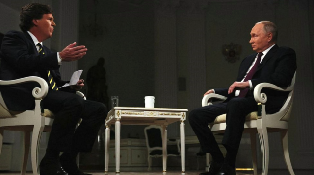 US host Tucker Carlson and President Putin 