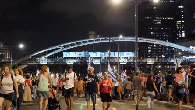 متظاهرون إسرائيليون