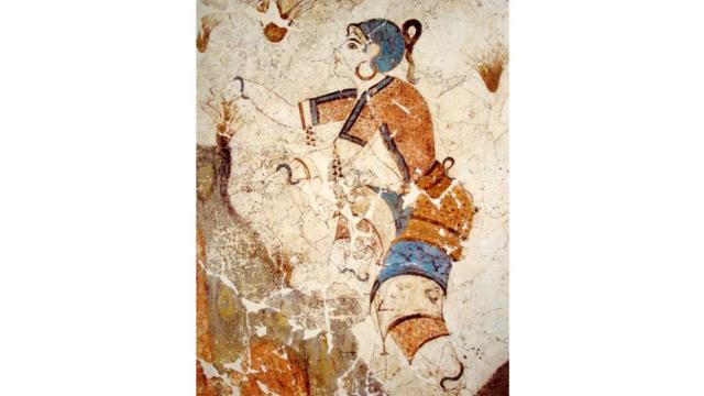 A púrpura tíria já foi encontradasimulador lotomaniapinturas datadas da Idade do Bronze.