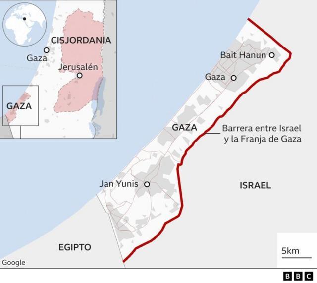 Guerra Israel Hamás 3 Mapas De La Franja De Gaza Uno De Los Lugares Más Densamente Poblados 0367