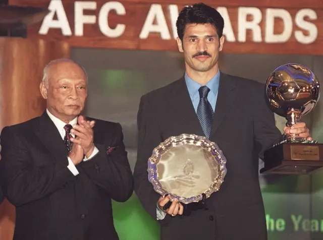 علی دایی بهترین بازیکن سال ۱۹۹۹ فوتبال آسیا شد