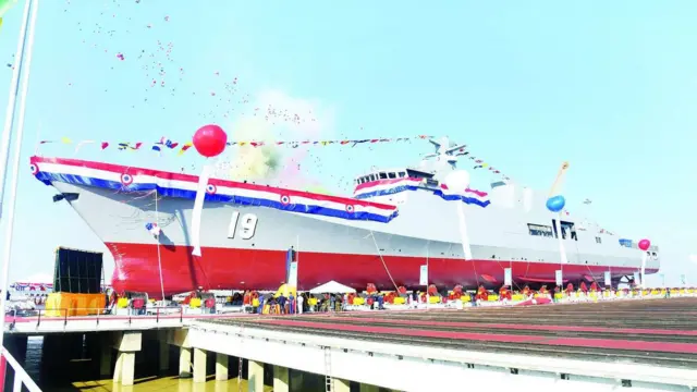 မြန်မာရေတပ်က တည်ဆောက်ခဲ့တဲ့ စစ်ရေယာဉ်တွေထဲမှာ အရွယ်အစားအကြီးမားဆုံးဖြစ်တဲ့ သာလွန်မင်းဖရီးဂိတ်