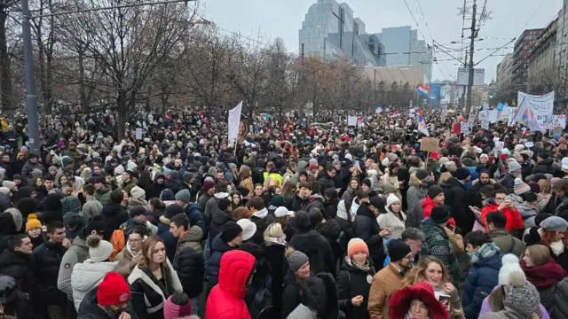 Skup ispred Ministarstva prosvete u Beogradu