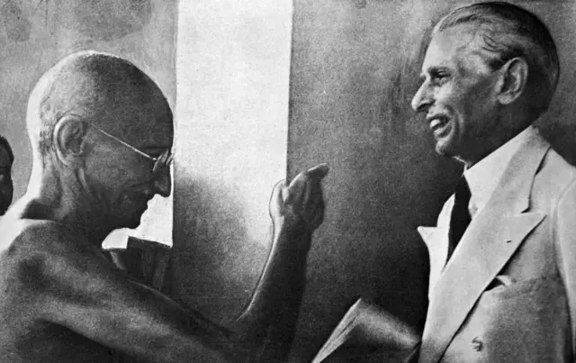 मोहम्मद अली जिन्ना के साथ महात्मा गांधी