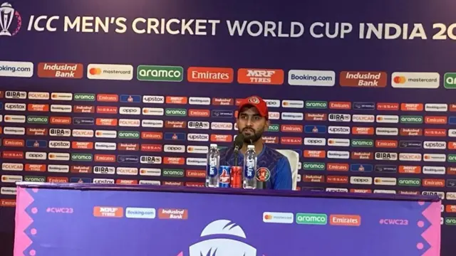 প্রাক-ম্যাচ সাংবাদিক সম্মেলনে আফগান অধিনায়ক হাশমাতুল্লাহ শাহিদি