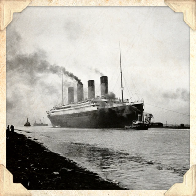 RMS Titanic leaves Belfast for sea trials, 1912