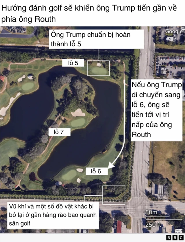 Hướng đánh golf sẽ đưa ông Trump ngày càng tới gần ông Routh