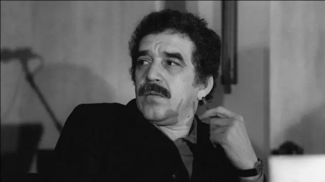 Gabriel García Márquez'in siyah beyaz fotoğrafı 