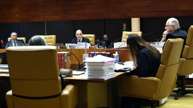 Ministros do STF durante julgamento do recurso extraordinário do caso Mariana Ferrer