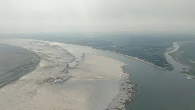 রাজশাহীর গোদাগাড়িতে পদ্মার বর্তমান চিত্র