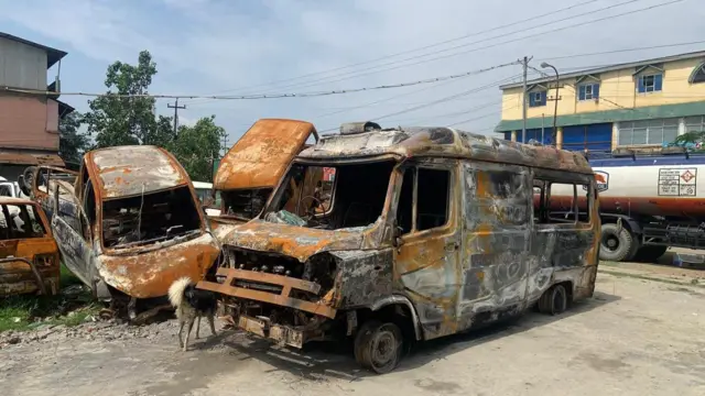 जला हुआ वाहन